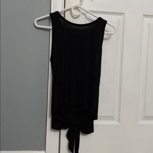 Women’s Rowley Black Tank Top (ties on the front)